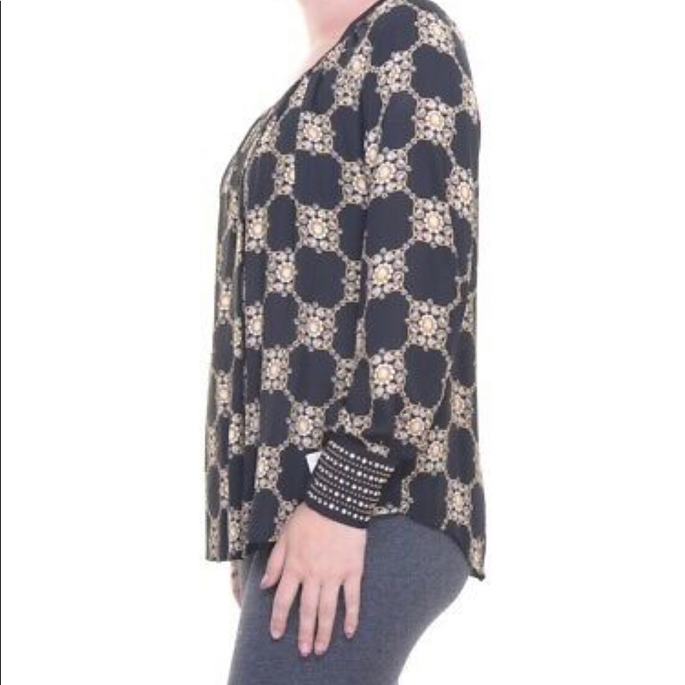 Alfa I Women Pearl Embellished Blouse Size 2